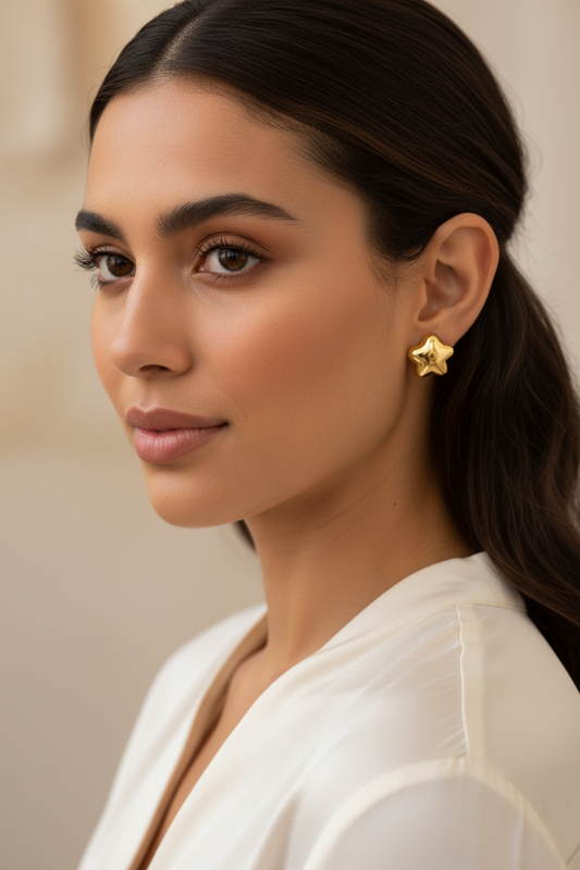Stars Italian 18k stud