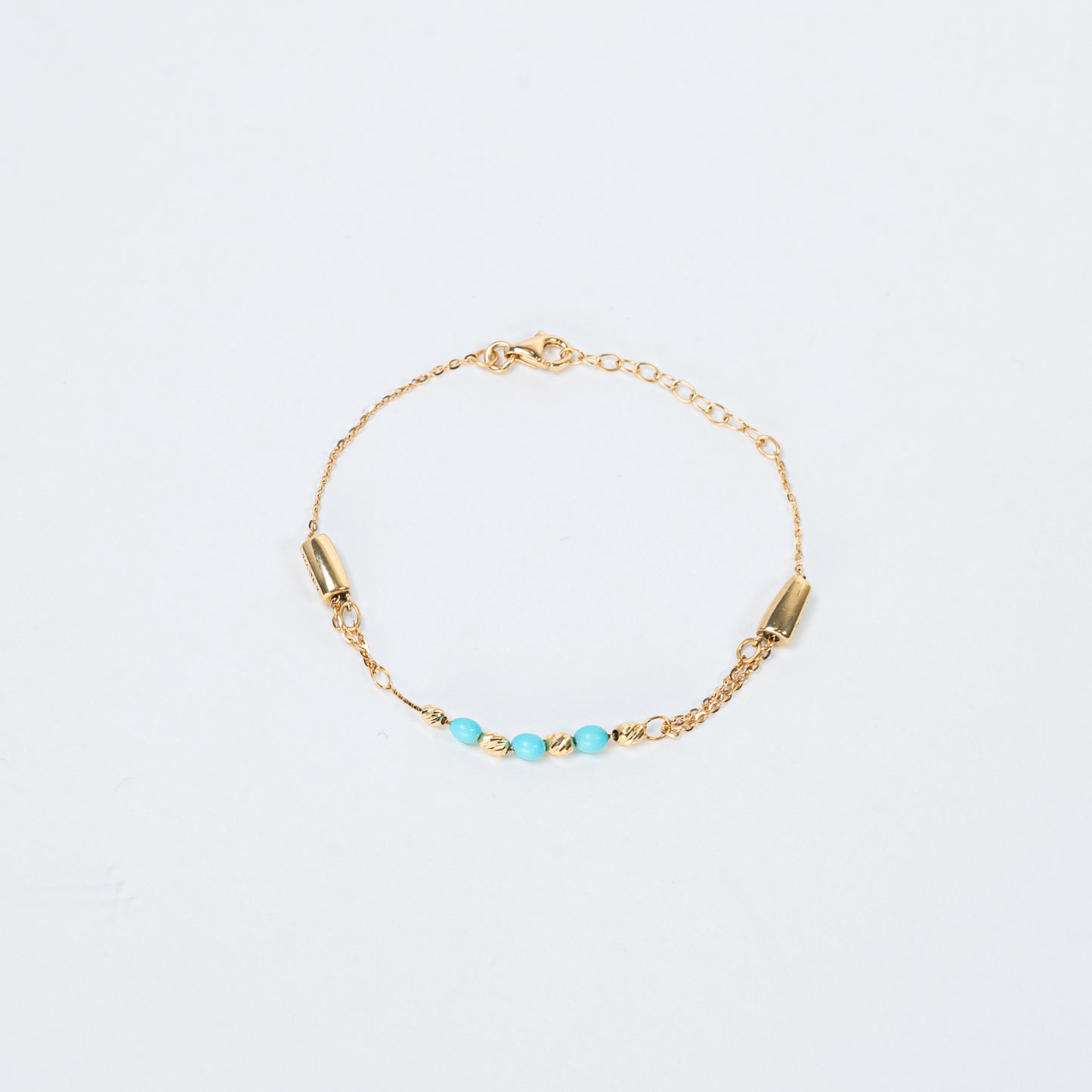 Bracelet Three blue stones 18K Gold