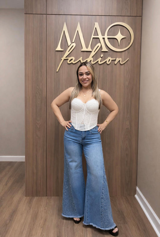 Wide Legs Fashion Denim Jeans