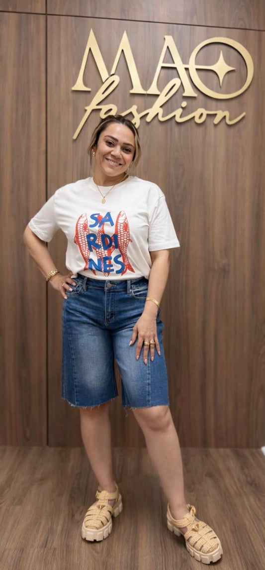 Blue Denim Jean Women Bermuda
